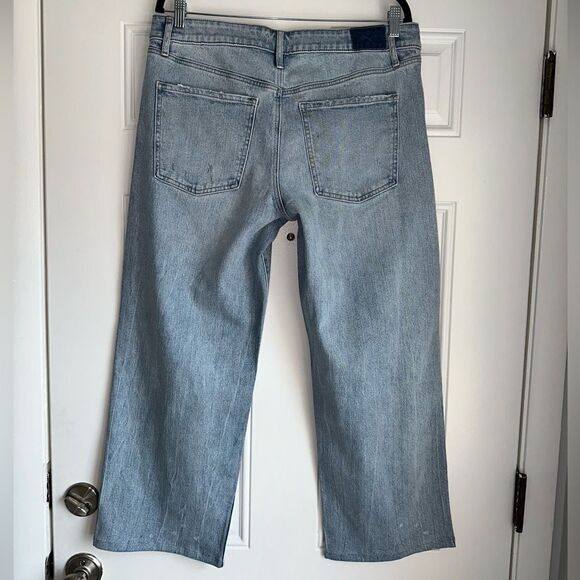 NWT EXPRESS SIZE 10S 10 short Low Rise Light Wash Ripped Baggy Straight Jeans - Picture 8 of 8